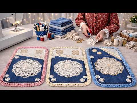 AMAZING! Don’t Throw Away Old Jeans & Leftover Lace! Everyone Will Love This!