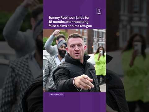 Tommy Robinson jailed for 18 months