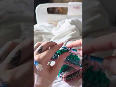 update! #postpartum #hospital #crochet #yarn #wip #diy #rainbow #life