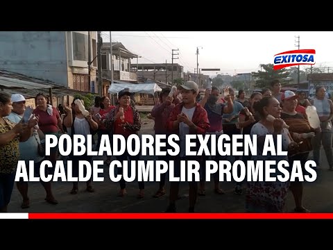 Iquitos: Pobladores exigen al alcalde Joel Parimango que cumpla sus promesas de campaña