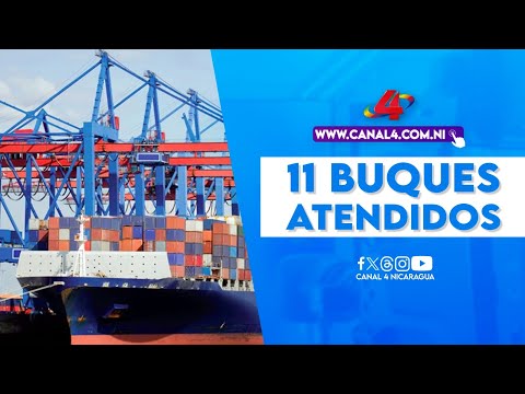 Actividad portuaria en Nicaragua en aumento, 11 buques atendidos en una semana