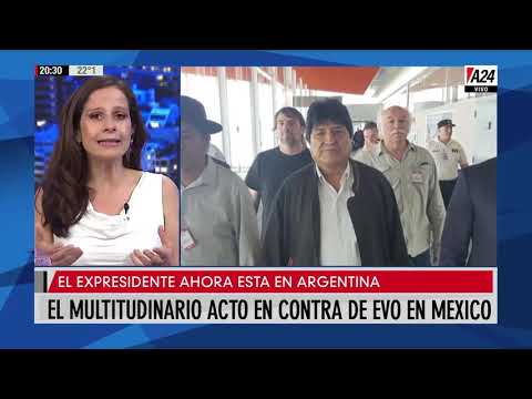 El multitudinario acto en contra de Evo Morales en Mexico