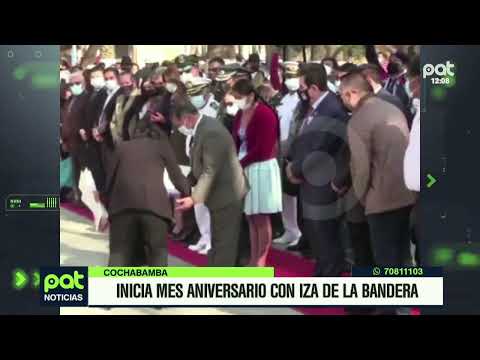 Cochabamba inicia mes aniversario con iza de la Bandera