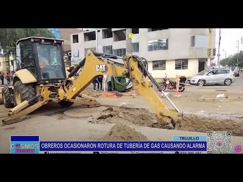Trujillo: obreros ocasionaron rotura de tubería de gas causando alarma