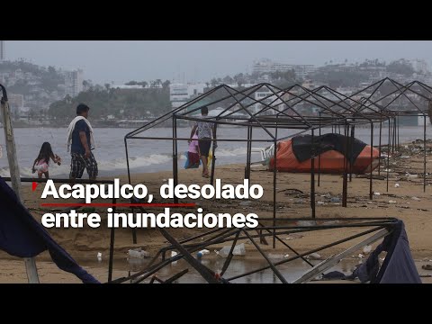 En Acapulco ha dejado de llover, pero al menos 16 colonias continúan bajo el agua