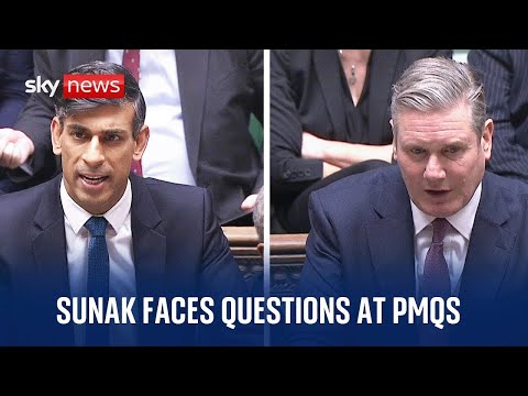 Watch PMQs live: UK Prime Minister Rishi Sunak faces questions from MPs