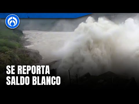 Desfogan presas en Michoacán por ‘John’ y causan inundaciones