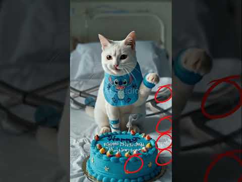#happybirthday #funny #kitten #animalintelligence #kucing #cute #cat #cake #aicats #shorts #short #o
