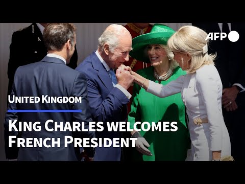 King Charles greets French President Macron in Windsor | AFP