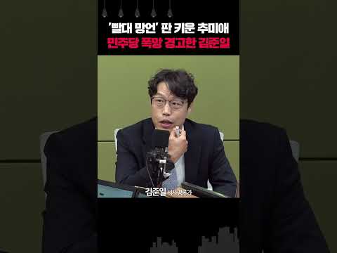 '빨대 <strong>망언</strong>' 판 키운 추미애 민주당 폭망 경고한 김준일