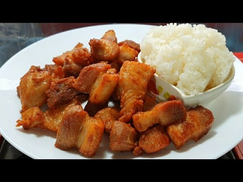 หมูสามชั้นทอดน้ำปลา-สูตรอร่อยม หมูสามชั้นทอดน้ำปลา-สูตรอร่อยม