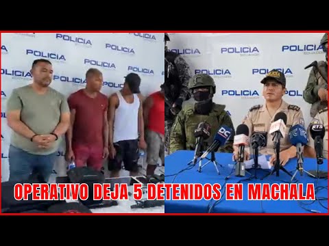Operativo policial deja 5 detenidos en Machala por posesión de objetos prohibidos