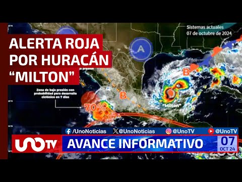 Alerta roja en Yucatán por impacto del huracán Milton