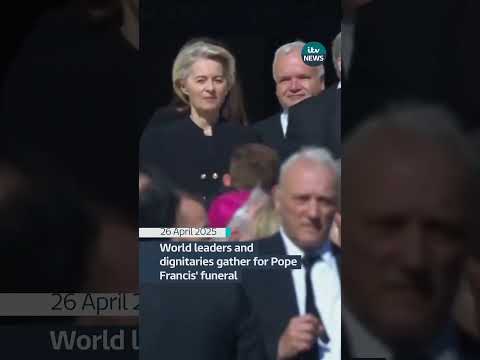 World leaders and dignitaries arrive for the funeral of Pope Francis | ITV News  #itvnews