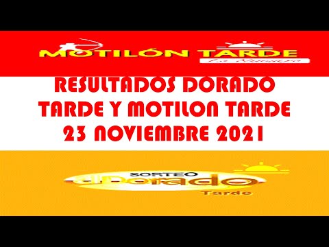 Resultados del DORADO TARDE Y MOTILON TARDE de martes 23 noviembre LOTERIAS DE HOY RESULTADOS DIA