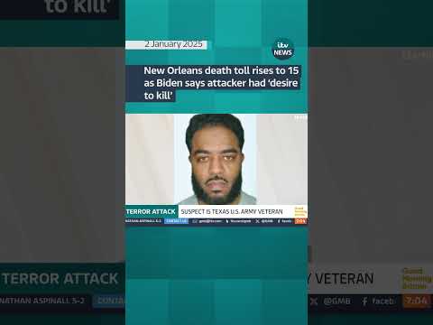 New Orleans death toll rises to 15 as Biden says attacker had ‘desire to kill’ #itvnews #neworleans