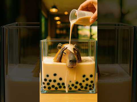 capybara trong bể trà sữa chân trâu đen #game #funny #gameplay