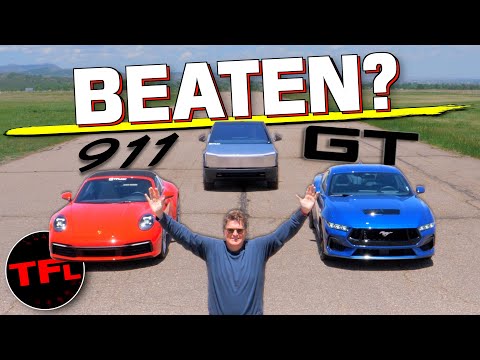 Mustang GT vs. Porsche 911: Cybertruck Surprise and Tesla Showdown