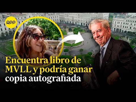 Ciudadana encuentra libro de Mario Vargas Llosa en la Plaza San Martín