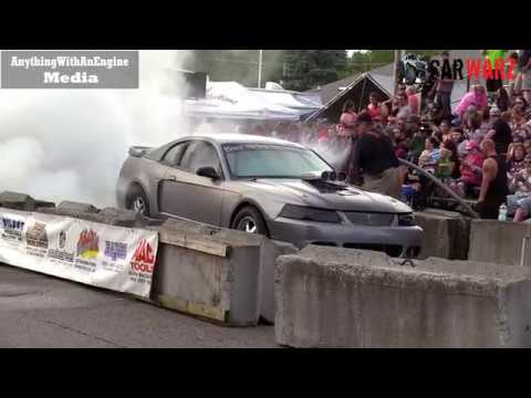 Ford Mustang Making Huge Smoke Show At Rod Benders Burnout Competition