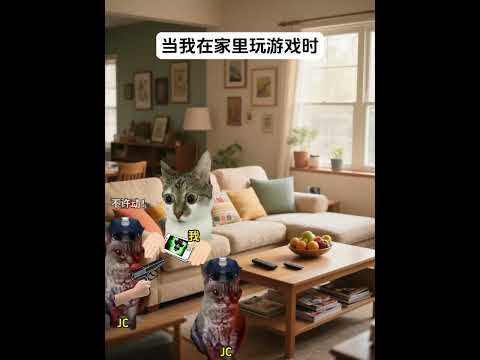 猫の動画サムネイル - 当我在家玩游戏时#有趣 #猫meme #猫meme剧场 #猫meme小剧场 #内容过于真实  #故事 #貓 #猫猫meme小剧场 #喵不可言