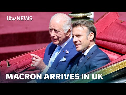 King meets President Macron after warning of 'complex threats' to UK and France | ITV News