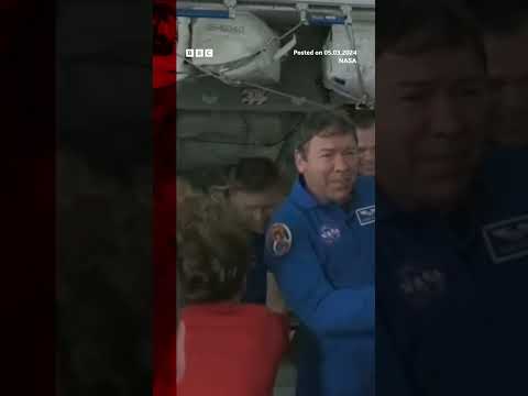 The International space station welcomes new astronauts onboard. #Space #Shorts #ISS #BBCNews