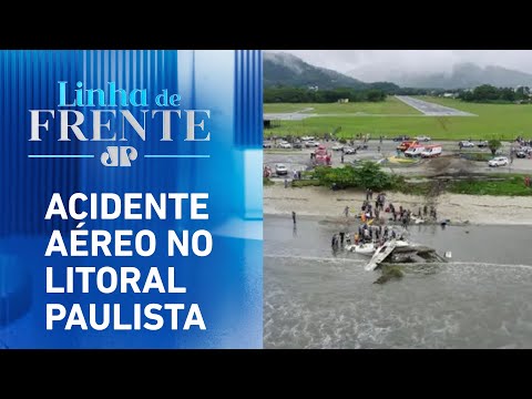 Avião sai da pista e explode em praia de Ubatuba | LINHA DE FRENTE