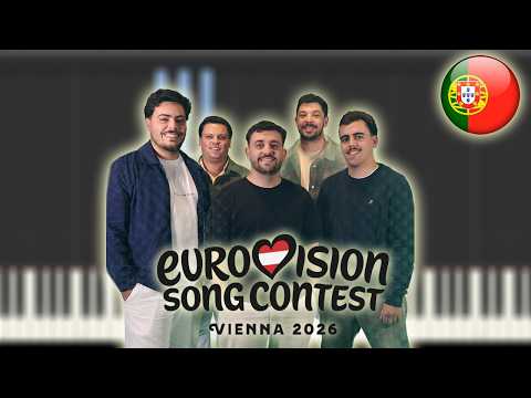 Bandidos do Cante - Rosa - Portugal - Eurovision 2026 | Piano Tutorial / Partitura / MIDI