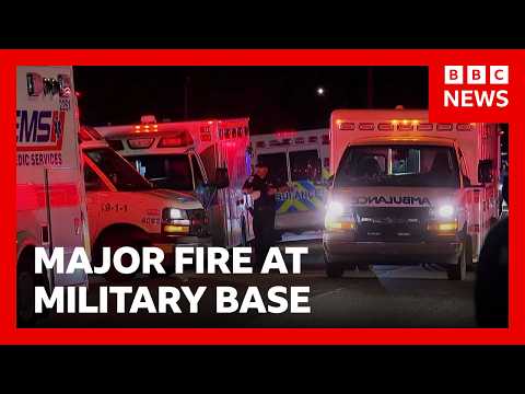 Several dead or injured in major fire at Canada military base | BBC News