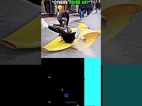 Other 3D Street Art vs Real One ☠️ | Blue Bouncing Square