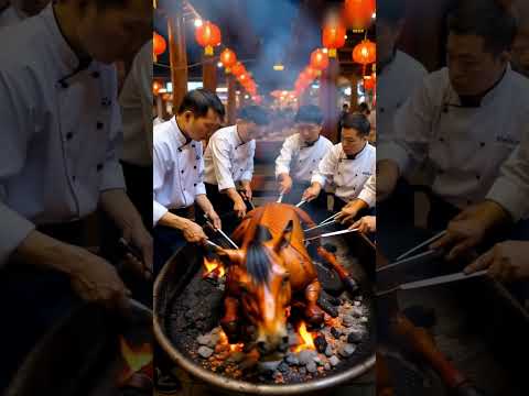 Chinese Chef Roasting Horse #trending #shortvideo #chinesefood #horse #meat #viral #chinesecuisine