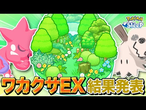 【ポケモンスリープ】ワカクサEXに初乗り込みした結果発表！！（とりあえずミミッキュが強かった）