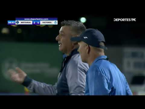 Gol de Juan Ángel Delgado en partido Motagua vs Victoria