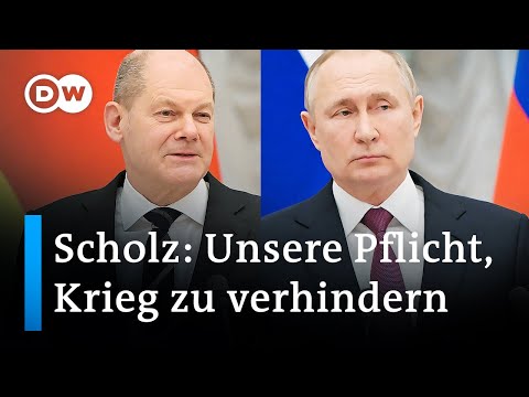 Scholz bei Putin in Moskau: Truppenrückzug ein 