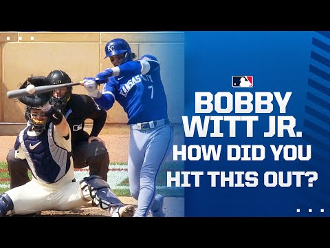 Bobby Witt Jr. goes WELL above the strike zone to hit this dinger!