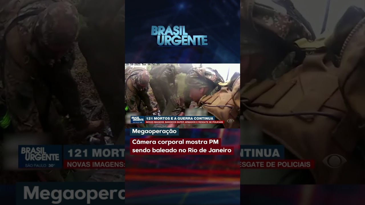 Câmera corporal mostra PM sendo baleado no Rio de Janeiro