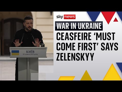 Zelenskyy: Ceasefire deal must come before other decisions on Ukraine-Russia peace deal