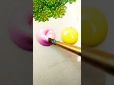 Pink 🩷+yellow 💛 colour mix #art #diy #shortvideo #shorts#ytshorts