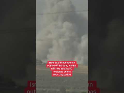 Huge plume of smoke rises over northern Gaza