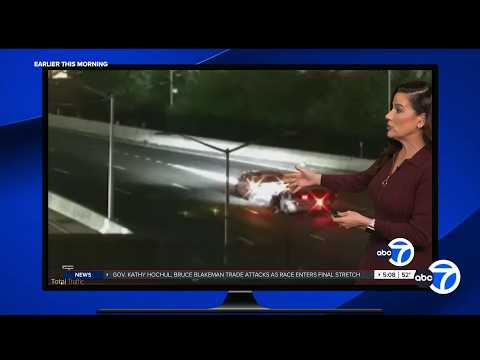 Stalled <strong>car</strong> gets rear-ended <strong>live</strong> during Eyewitness News traffic report