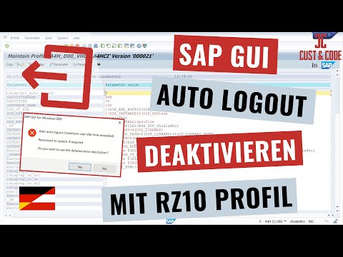 Auto Logout bei SAP GUI deaktivieren – RZ10 – Profil anpassen [deutsch]