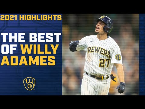 April 29, 2022 - Milwaukee Brewers left fielder Christian Yelich (22)  celebrates his homerun with Milwaukee Brewers shortstop Willy Adames (27)  during MLB Baseball action between Chicago and Milwaukee at Miller Park