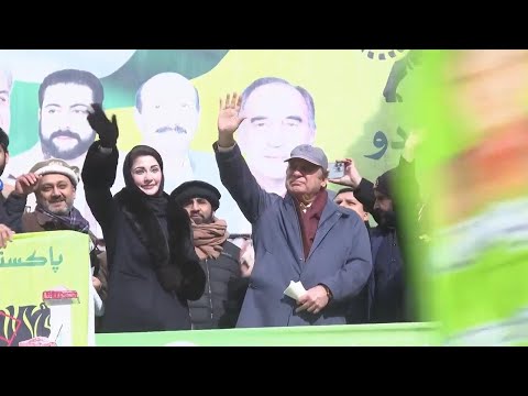 Former prime minister Nawaz Sharif rallies ahead of Pakistani election seeking return to office