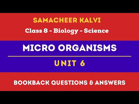 Micro Organisms Book Back Questions Answers | Unit 6 | Class 8 | Biology | Science | Samacheer Kalvi