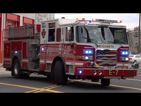 Elizabeth Fire Department Engine 7 Responding 4/14/25