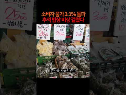 소비자물가 3.1% 돌파...추석 밥상 <strong>비상</strong> 걸렸다(260903)