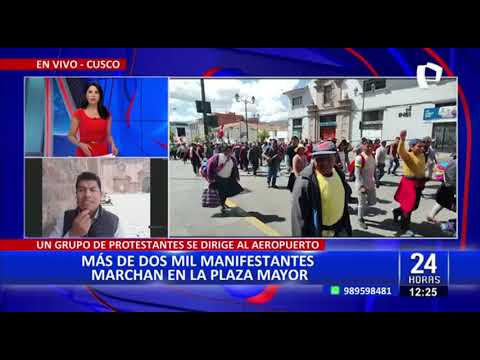 Miles de manifestantes se desplazan por diferentes calles del Cusco