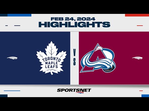 NHL Highlights | Maple Leafs vs. Avalanche - February 24, 2024