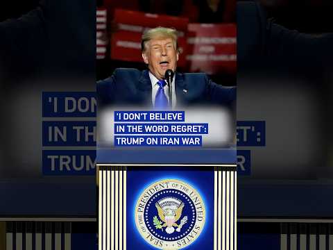 'I don't believe in the word regret': Trump on Iran war #worldnow